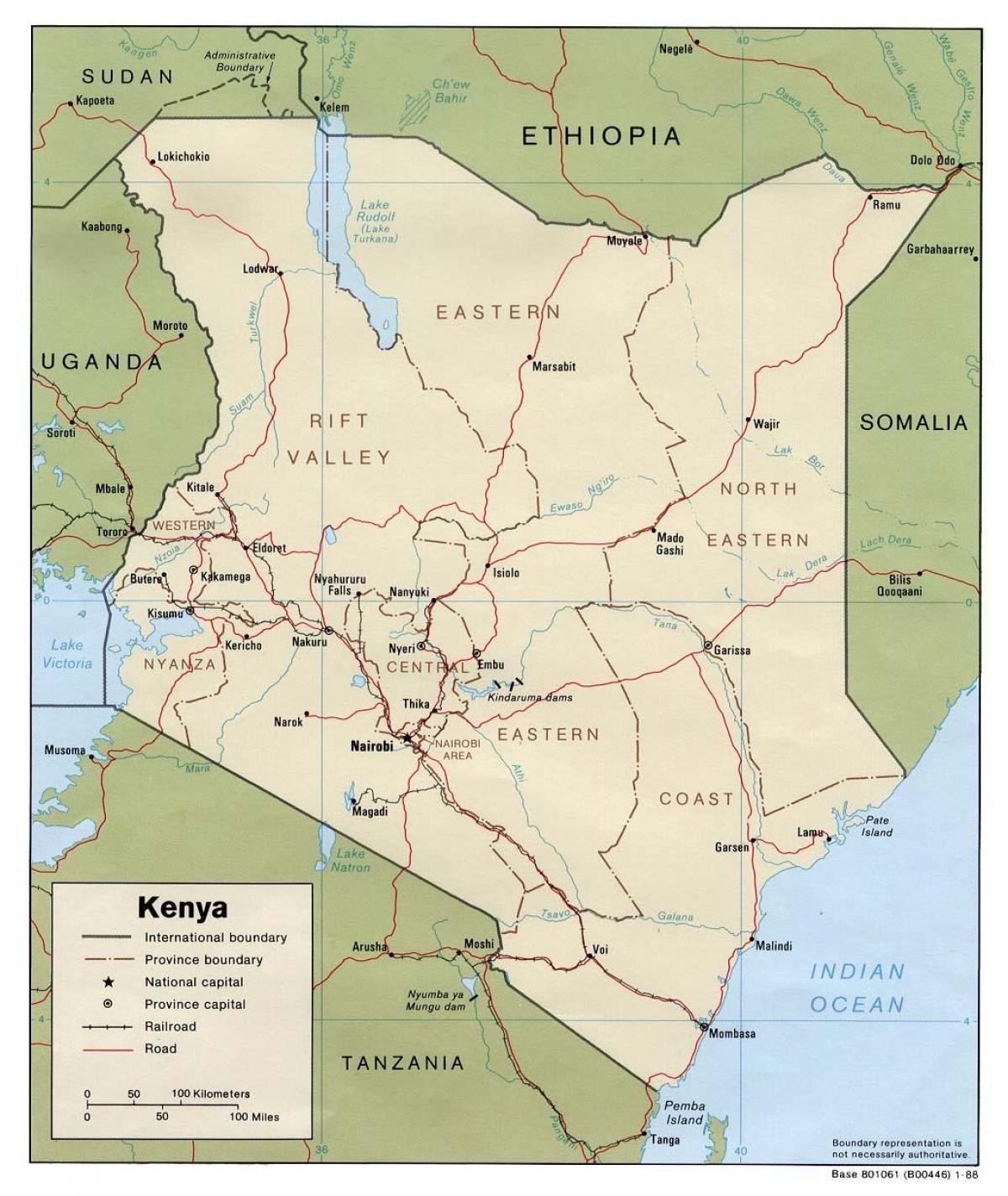 Kenya floder karta