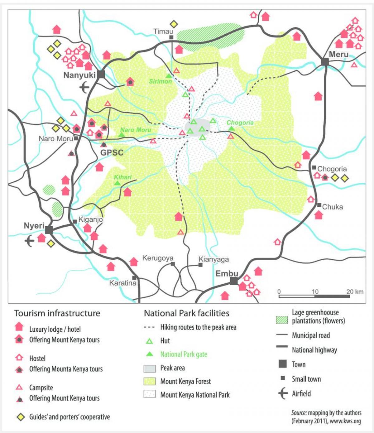 mt Kenya på afrikas karta