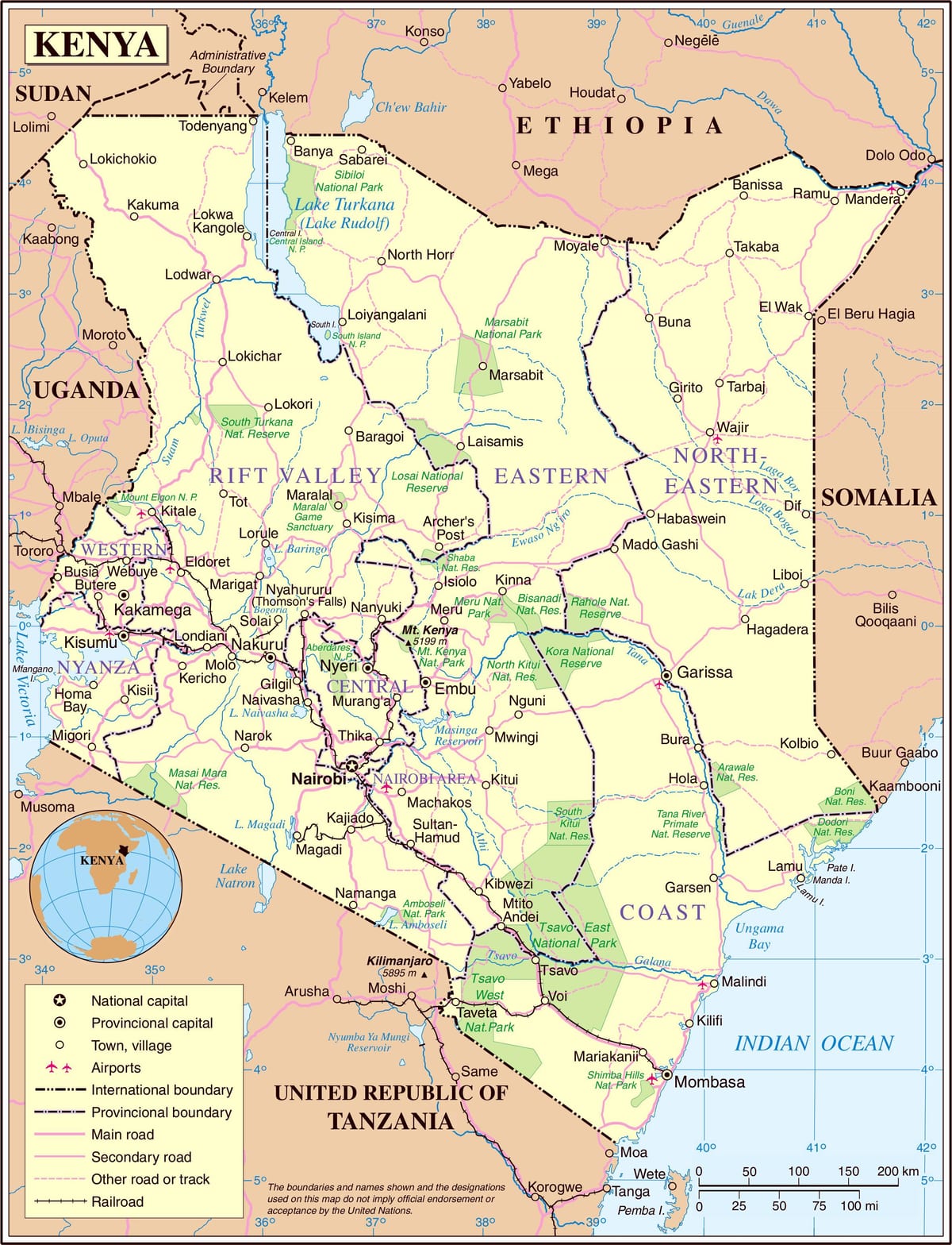 Kenya detaljerad färdplan