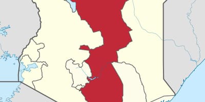 Karta över östra provinsen i Kenya