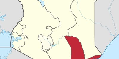 Karta över kusten provinsen i Kenya