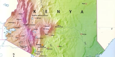 Karta över Kenya berg