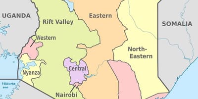 Kenya administrativa karta