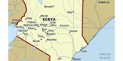 Ekvatorn i Kenya karta