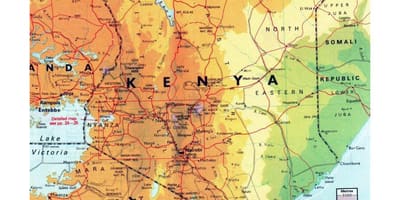 Kenya geografisk karta