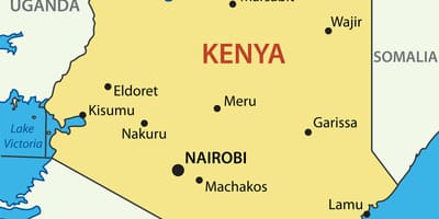 Karta över Kenya land