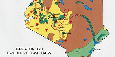Karta över Kenya naturresurser