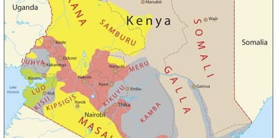 Kenya etniska karta