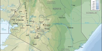 Kenya lättnad karta