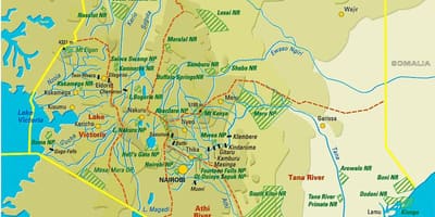 Karta över Kenya vegetation