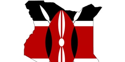 Karta över Kenya flagga