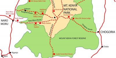 Karta över mount Kenya