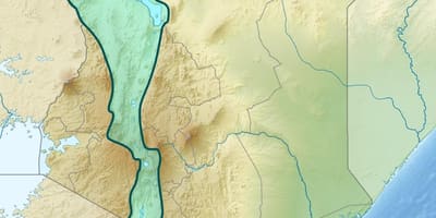 Karta över rift valley i Kenya